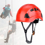 Casco de protección Industrial, Casco de Seguridad, Resistente a Altas temperaturas, cómodo de Llevar para espeleología(28 * 21 * 18cm-Rojo)