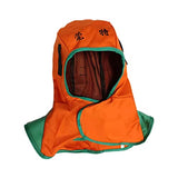 Capucha de soldadura transpirable, de malla interior lavable gorro de soldadura ajustable a prueba de polvo para soldador, soldadura, naranja XL