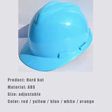 Casco de Seguridad con Ranuras En V ABS Protección Anti-Rotura Cascos de Protección Construcción Anticaída Obra de Construcción Construcción de Carreteras Túnel Mina