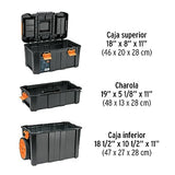 Truper CHP-1925R, Caja para herramientas 19"x25" 3 en 1 desmontable con ruedas grandes de uso rudo