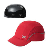 Gorra de Seguridad, Ligera, de Seguridad, Resistente, protección para la Cabeza, Transpirable, Gorra de protección para la Cabeza (M18109H-rojo-ala Corta)