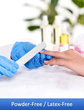 Schneider Guantes desechables de vinilo sintético, sin látex, sin polvo, azul, 10 cajas de 100 unidades de 100 unidades cada una, 1000 quilates en total (mediano)