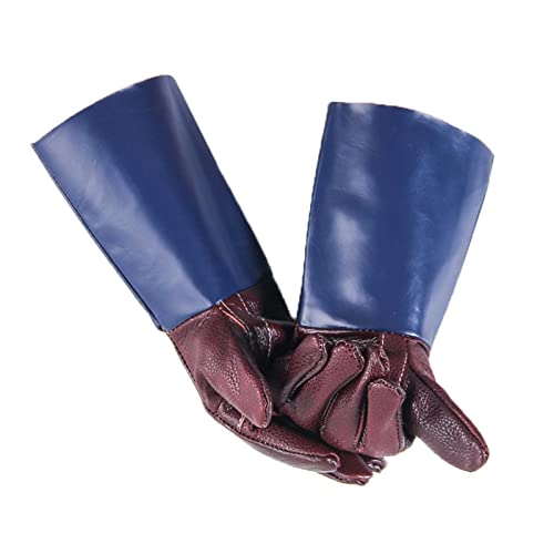 Guantes de Soldador Guantes de Soldadura Cuero de Cuero Suave de Soldadura Resistente a la Soldadura Guantes de Soldador extendido de Cuero de Cuero Resistente al Calor