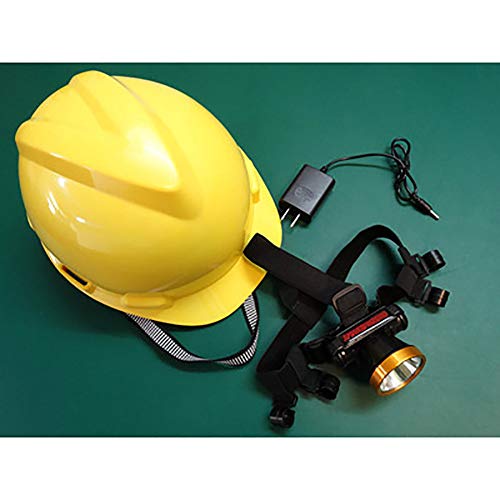 Casco con luz, Casco de Seguridad Industrial, Casco de construcción rígido, ventilado, arnés de 4 Puntos, Casco de Protección, Casco de Trabajo Casco