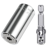 SEAFON Universal Dado Llave Ajustable Juego Vaso, Dado Universal, Juego De Adaptadores Multifuncional, Set Universal Adaptador Enchufe Gator Grip Llaves Vaso 7 – 19 mm Ajustable