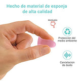 Tapones para oidos para dormir,2 Pares Tapones Oídos de Espuma con estuche ,Tapones de silicona reutilizables tapones suaves y cómodos para reducir el ruido para viaje ,nadar, dormir(Rosa)