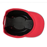 Gorra de Seguridad, Ligera, de Seguridad, Resistente, protección para la Cabeza, Transpirable, Gorra de protección para la Cabeza (M18109H-rojo-ala Corta)