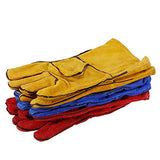 Guantes de Soldador Guantes de Seguridad Anti-Calor de Cuero no resbaladizo Guantes de Seguridad 14 '' (Color : Yellow)