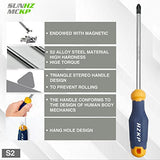 SUNHZ MCKP Sunhzmckp Juego De Destornilladores Magnéticos, S2- Aleación De Acero Para Herramientas, Incluye Minidestornillador De Precisión Ranurado/Phillips/Torx, Puntas De Destornillador Reemplazables Co