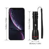 LE Linterna recargable D, LP3000 de alto lúmenes súper brillante, linterna táctica con zoom de 1000 lúmenes, impermeable, 5 modos de iluminación, linterna de mano pequeña para camping, emergencias (cable USB incluido)