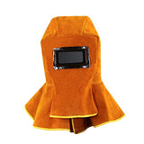 Capucha de soldadura de material cuero Capucha profesion Soldadura resistente al calor Capucha Absorción de sudor Protección, Sin oscurecimiento automático
