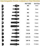 RZX Remachadora de 16 pulgadas, remachadora de mano con sistema de ajuste de tuercas, 12 mandriles M3, M4, M5, m6, m8, m10 M12, 10-24, 1/4-20, 5/16-18,3/8-16 ,1/2-13 + 115 unidades. Remaches Tuercas …
