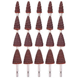 Paquete de 20 ruedas de solapa, vástago    hexagonal de 1/4 pulgadas, papel de lija abrasivo de óxido de aluminio para moler y pulir grano 80