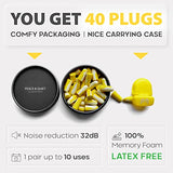 PQ Tapones Para Los Oídos Para Dormir - 40 Pequeños Tapones Para Los Oídos Suaves Para Canales Auditivos Pequeños, Tapones Para Los Oídos Para Dormir Nivel de Cancelación De Ruido 32 dB, Tapones Sueño Para Mujeres y Hombres