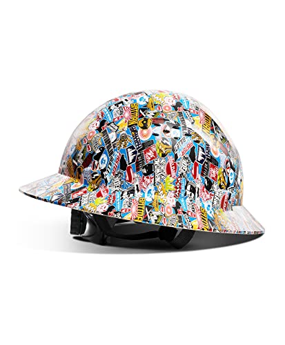 Sombrero duro de ala completa, aprobado por OSHA, diseño multicolor, casco ventilado de seguridad FRP con suspensión de trinquete ajustable de 4 puntos, clase C