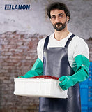 LANON Guantes de nitrilo resistentes a los químicos, guantes de trabajo de seguridad reutilizables y resistentes, protección contra ácidos, álcalis y aceite, 18 pulgadas de longitud, antideslizantes, XL