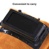 Capucha de soldadura Casco de cuero resistente al calor con lente de filtro con cuello con cuello de protección de la cara de la cara de la soldadora Accesorios de