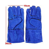 Guantes de Soldador Guantes de Seguridad Anti-Calor de Cuero no resbaladizo Guantes de Seguridad 14 '' (Color : Yellow)