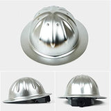 Casco de  seguridad de Aluminio, Gorros Grandes, Casco de protección Lateral Ancha, Parasol, Casco para Exteriores en Obra(Color:Aluminum Alloy)