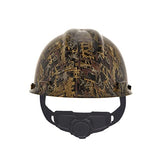 Gorra de seguridad con suspensión de trinquete Fas-Trac III | Carcasa de polietileno, correas de corona autoajustables – Tamaño estándar en camuflaje de campo de petróleo