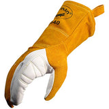 Guantes de soldador y fundición, color dorado, M