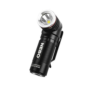 NEBO SWYVEL - Linterna Recargable de 1000 lúmenes: Cabezal Giratorio Compacto Recargable EDC Lightthas a90 Grados; 5 Modos de luz; Control de Potencia Inteligente - 6907, Negro