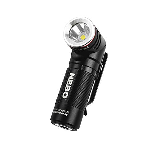 NEBO SWYVEL - Linterna Recargable de 1000 lúmenes: Cabezal Giratorio Compacto Recargable EDC Lightthas a90 Grados; 5 Modos de luz; Control de Potencia Inteligente - 6907, Negro