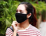 Radianzze Cubrebocas Paquete de 2 piezas Cubrebocas Proteger del Frío Antipolvo (NEGRO LISO)
