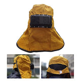 Capucha Soldador de Cuero Lente Solar Cubierta de Tapa Solar Soldado de Cuero aliviar almejado Soldador de Casco de protección de protección de Seguridad