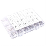 Mariyandh Juego surtido de 327 anillos de retención de clips electrónicos (1.2 mm a 10 mm) y anillos de retención externos con clips en C, kit surtido de anillos circulares de acero inoxidable 304 (M3-M14), 24 tamaños
