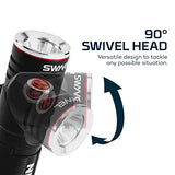NEBO SWYVEL - Linterna Recargable de 1000 lúmenes: Cabezal Giratorio Compacto Recargable EDC Lightthas a90 Grados; 5 Modos de luz; Control de Potencia Inteligente - 6907, Negro