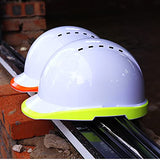 Casco de Seguridad Industrial, Casco Anticolisión Transpirable ABS, Casco de Protección Industrial para Obra con Tiras Reflectantes, para Alimentación/Construcción/Túnel