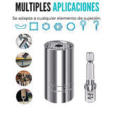 SEAFON Universal Dado Llave Ajustable Juego Vaso, Dado Universal, Juego De Adaptadores Multifuncional, Set Universal Adaptador Enchufe Gator Grip Llaves Vaso 7 – 19 mm Ajustable