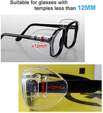 NEWKIBOU 8 Pares Protectores Antideslizantes Laterales de Gafas de Ojo,Seguridad Protector Flexible Transparente Se Adapta a Anteojos Medianos Pequeños Agregue Más Protección a Gafas de Seguridad