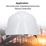 Casco de Ventilación ABS Blanco Casco de Trabajo con Tapa Protectora Ventilada para Ingeniería de Obras Construcción de Ferrocarriles