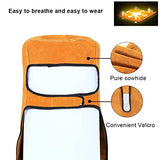 Capucha de soldadura Casco de cuero resistente al calor con lente de filtro con cuello con cuello de protección de la cara de la cara de la soldadora Accesorios de