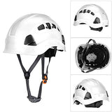 Casco de protección ndustrial, resistente a la corrosión, resistente a altas temperaturas, casco de seguridad, tela suave con orificio de aire para espeleología(28 x 21 x 18cm-blanco)