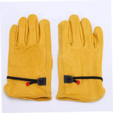 Guantes de soldador de cuero Doble capa corta CALOR DE CALOR DE PROTECCIÓN Guantes de estufa XL 1 Pair, guantes resistentes a los cortes