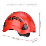 Casco de protección Industrial, Casco de Seguridad, Resistente a Altas temperaturas, cómodo de Llevar para espeleología(28 * 21 * 18cm-Rojo)