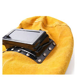 Capucha Soldador de Cuero Lente Solar Cubierta de Tapa Solar Soldado de Cuero aliviar almejado Soldador de Casco de protección de protección de Seguridad