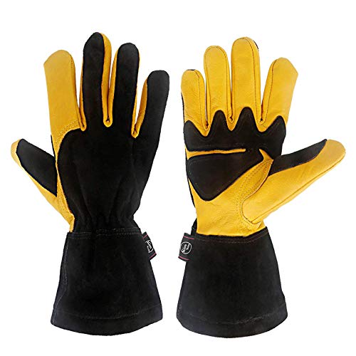 Guantes de soldador  resistentes al calor extremo y al fuego con costuras de Kevlar, guantes perfectos para soldadura/horno/parrilla/barbacoa/chimenea/estufa/soporte para olla/soldador tigre/manipulación de animales