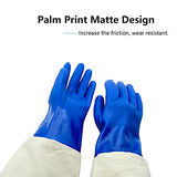 SHUNJIE Guantes de goma de lona Sandblaster, guantes de protección de trabajo de chorro de arena de 62 cm, guantes de trabajo duraderos para chorro de arena