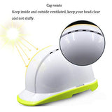 Casco de Seguridad Industrial, Casco Anticolisión Transpirable ABS, Casco de Protección Industrial para Obra con Tiras Reflectantes, para Alimentación/Construcción/Túnel