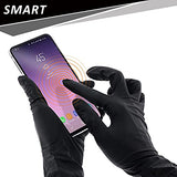 PROMEDIX P Guantes de nitrilo, 100 unidades, 400 unidades, guantes desechables sin látex, guantes desechables para casa, aptos para alimentos (caja negra de 100, grandes)