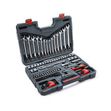 Crescent CTK128C - Juego de herramientas mecánicas de 12 puntos estándar SAE/métricas (128 unidades)