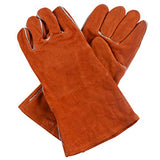 Guantes de Soldador Guantes Resistentes Al Calor Y de 14 Pulgadas para Mig, Soldador Tig, Horno, Camping, Estufa, Chimenea Y Más (