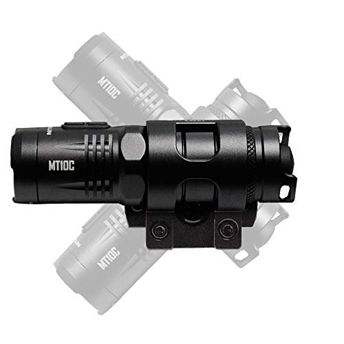 Nitecore MT10C 920 Lumen ARC Rail - Luz táctica para casco, recargable y rotativa con luz roja