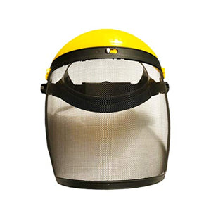 Casco de Seguridad Forestal Industrial Máscara de Cabeza Facial Cable de Acero a Prueba de Salpicaduras Máscara de Seguridad Pantalla de Protección para Corte de Hierba Poda de Ramas Suministros de Trabajo Agrícola