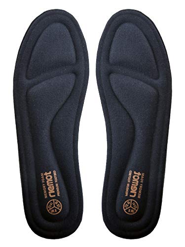 riemot Plantillas de espuma viscoelástica para mujer, plantillas de repuesto supersuaves para zapatos de correr, botas de trabajo, cómodas, acolchadas, color azul marino EU 39