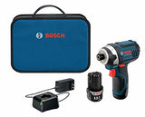 Juego de herramientas Kit de atornillador de impacto hexagonal Bosch PS41-2A de 12 V máx. y 1/4 de pulgada con 2 baterías, cargador y estuche